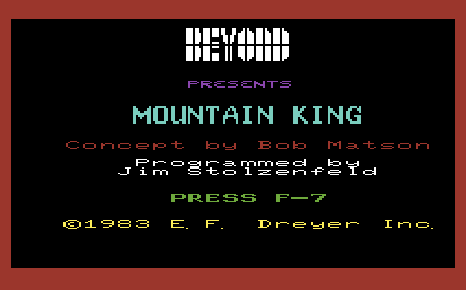 Mountain King screenshot 3 for Atari 2600